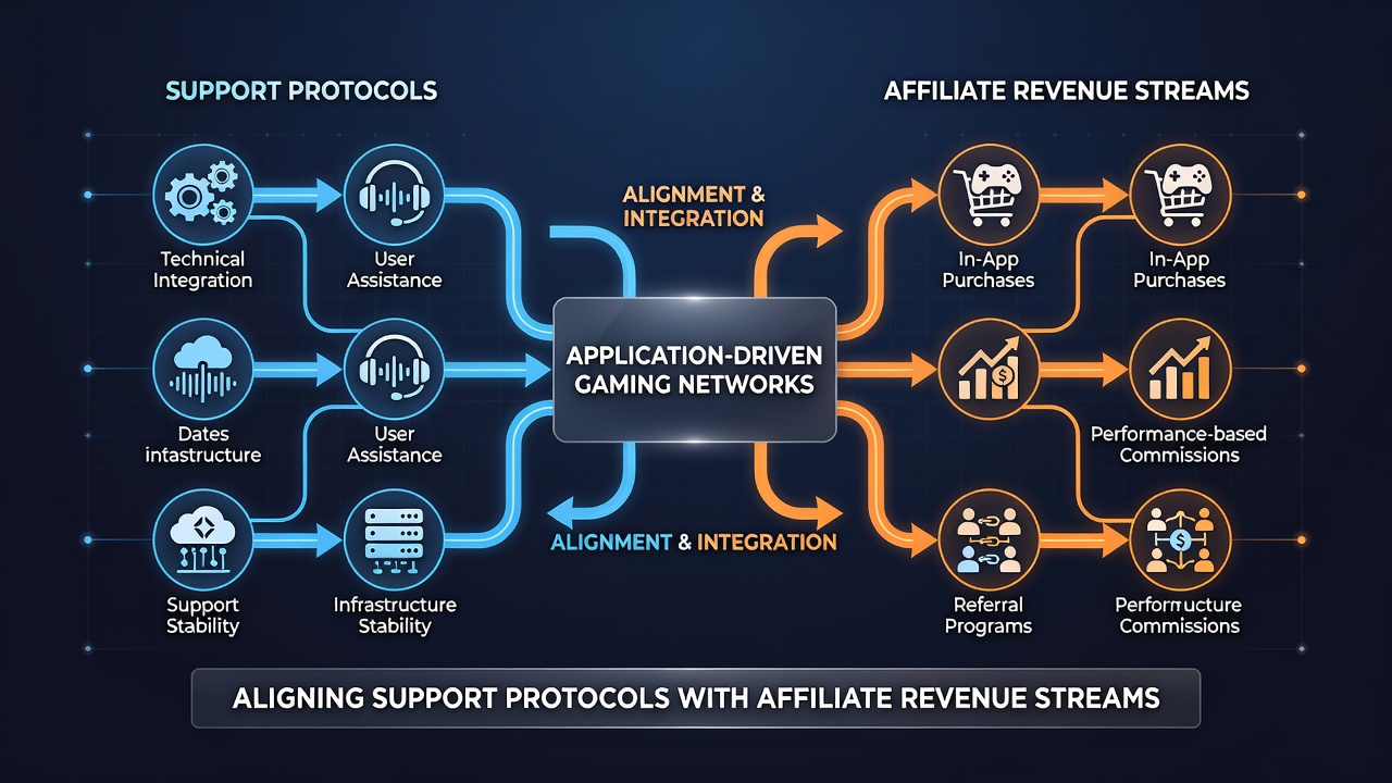 Screenshot-style view of a gaming app backend showing support ticket integration with affiliate revenue metrics