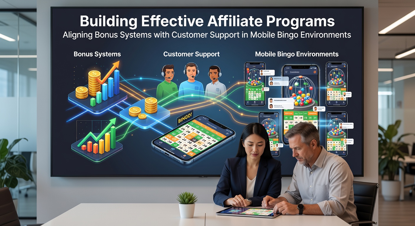 Mobile bingo players engaging with affiliate bonus offers on smartphones in a supportive online environment