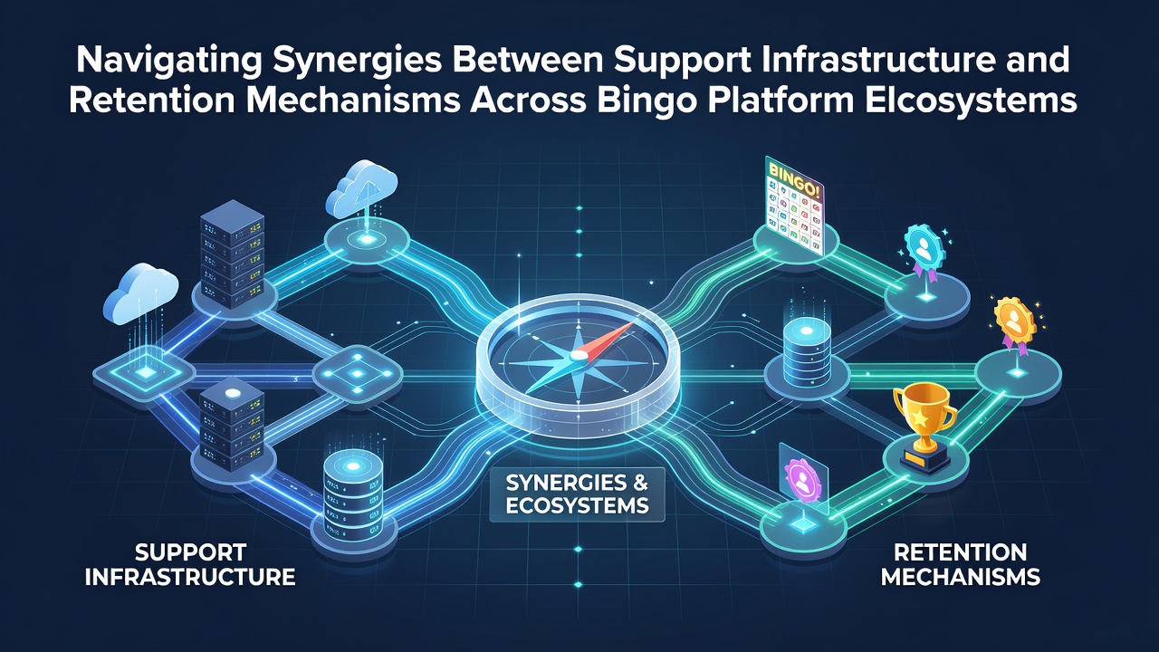Bingo platform dashboard showing integrated support tools and player retention metrics side by side